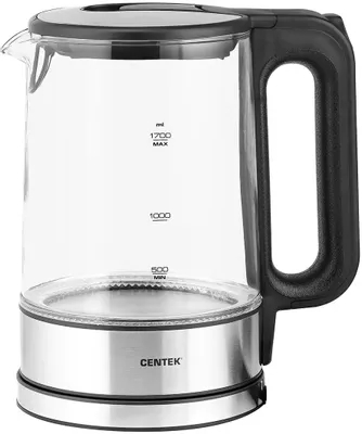 Чайник электрический CENTEK CT-0032, 1.7л, стекло/металл/пластик