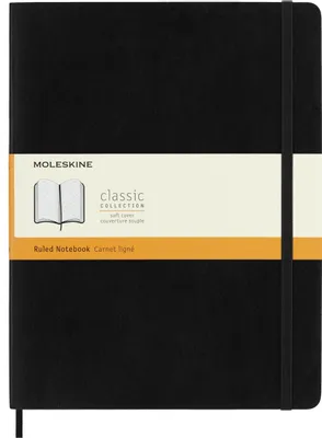 Блокнот Moleskine Classic Soft,  192стр,  в линейку,  мягкая обложка,  черный [qp621]