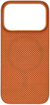 Чехол (клип-кейс) KONDIJAN Carbon, для Apple iPhone 17 Pro, оранжевый [kjcr-iph-17-pro-ms-org]
