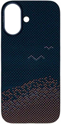 Чехол (клип-кейс) KONDIJAN Carbon, для Apple iPhone 17, синий [kjcr-iph-17-birds-ms-blu]