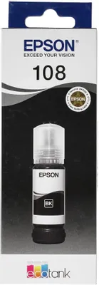 Чернила Epson 108 C13T09C14A, для Epson, 70мл, черный