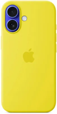 Чехол (клип-кейс) Apple Silicone Case, Star Fruit,  для Apple iPhone 16, желтый [myy73zm/a]