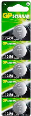 CR2450 Батарейка GP Lithium 5 шт.