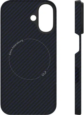 Чехол (клип-кейс) VLP Kevlar Case, для Apple iPhone 16, темно-синий [1058032]