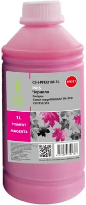 Чернила Cactus CS-I-PFI321M-1L PFI-321/121, для Canon, 1000мл, пурпурный