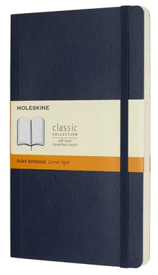 Блокнот Moleskine Classic Soft,  192стр,  в линейку,  мягкая обложка,  синий сапфир [qp616b20]