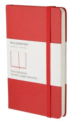 Блокнот Moleskine Classic,  192стр,  без разлиновки,  твердая обложка,  красный [qp012r]