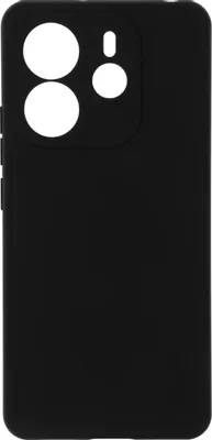 Чехол (клип-кейс) BORASCO Silicone Case, для Xiaomi Redmi Note 14 4G, черный [74413]