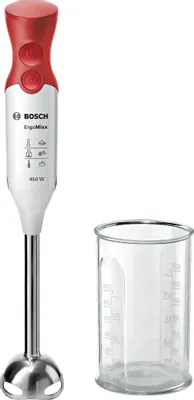 Блендер Bosch MSM64110,  погружной,  белый/красный