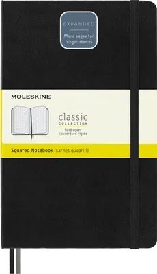 Блокнот Moleskine Classic Expended,  400стр,  в клеточку,  твердая обложка,  черный [qp061exp]