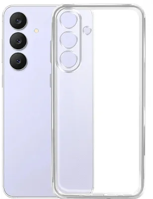 Чехол (клип-кейс) BORASCO Silicone Case, для Samsung Galaxy S25 FE, прозрачный [75713]