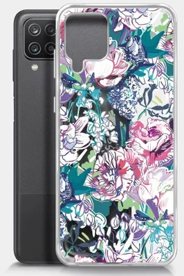 Чехол (клип-кейс) BORASCO ArtWorks, для Samsung Galaxy A12/M12, прозрачный/рисунок [51405]