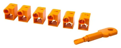 Блокиратор Lanmaster (LAN-SEC45-CL-SET-OR) (упак.:6шт)