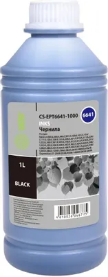 Чернила Cactus CS-EPT6641-1000 T6641, для Epson, 1000мл, черный