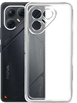 Чехол (клип-кейс) BORASCO Silicone Case, для Tecno Pova 7 5G, прозрачный [75794]