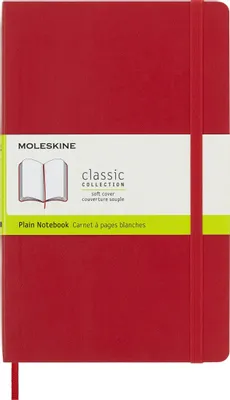 Блокнот Moleskine Classic Soft,  192стр,  без разлиновки,  мягкая обложка,  красный [qp618f2]