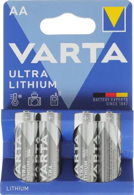 AA Батарейка VARTA Ultra FR6 BL4 Lithium,  4 шт.