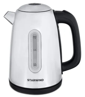 Чайник электрический StarWind SKS3210, 1.7л, металл/пластик