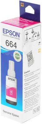 Чернила Epson 664 C13T66434A, для Epson, 70мл, пурпурный