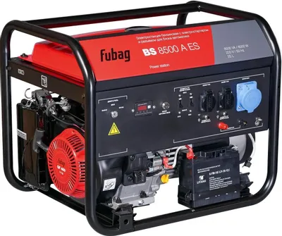 Бензиновый генератор FUBAG BS 8500 A ES DUPLEX, 220 В, 8.5кВт, с автозапуском, с АКБ [641089]