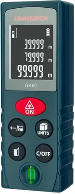 Лазерный дальномер ERMENRICH Reel GK60, 1 класс лазера, 690нм, луч красный [83080]