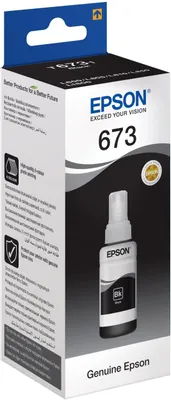 Чернила Epson 673 C13T67314A, для Epson, 70мл, черный