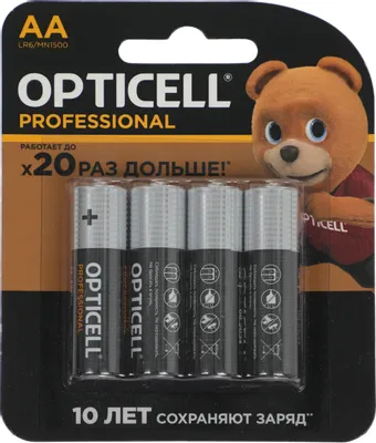 AA Батарейка OPTICELL Professional LR6,  4 шт.