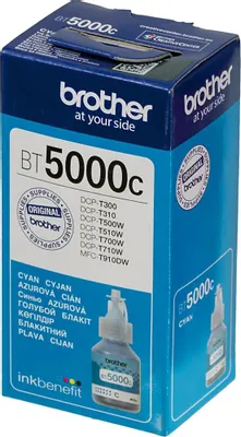 Чернила Brother BT5000C, 48мл, голубой