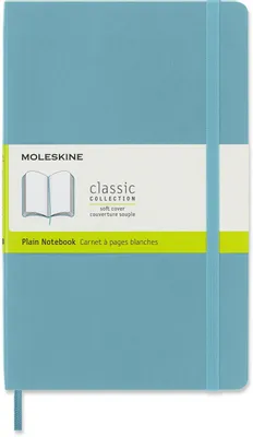 Блокнот Moleskine Classic Soft,  192стр,  без разлиновки,  мягкая обложка,  голубой [qp618b35]