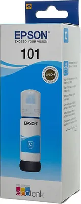 Чернила Epson 101 C13T03V24A, для Epson, 70мл, голубой