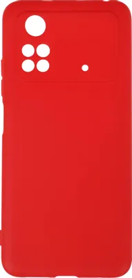 Чехол (клип-кейс) DF poCase-03, для Poco M4 Pro (4G), красный [pocase-03 (red)]