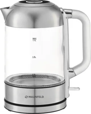 Чайник электрический MAUNFELD MGK6709S, 1.7л, стекло/металл/пластик