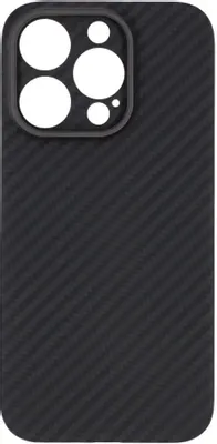 Чехол (клип-кейс) KONDIJAN Carbon, для Apple iPhone 15 Pro, черный/серый [kjcr-iph-15-pro-blk]