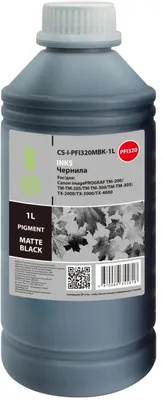 Чернила Cactus CS-I-PFI320MBK-1L PFI-320/120, для Canon, 1000мл, черный матовый