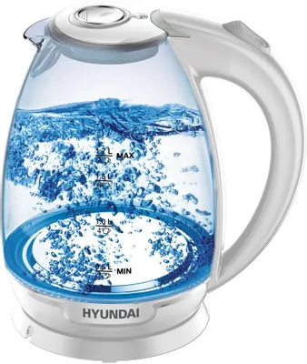 Чайник электрический Hyundai HYK-G2409, 1.7л, стекло/пластик
