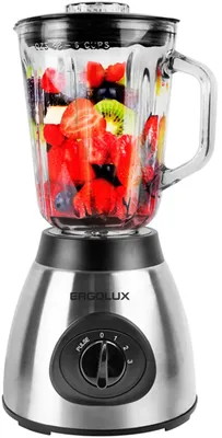 Блендер ERGOLUX ELX-TB02-C72,  стационарный,  серебристый/черный