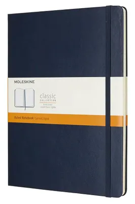 Блокнот Moleskine Classic,  192стр,  в линейку,  твердая обложка,  синий [qp090b20]