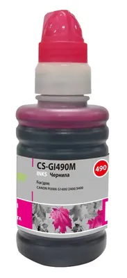 Чернила Cactus CS-GI490M GI-490, для Canon, 100мл, пурпурный