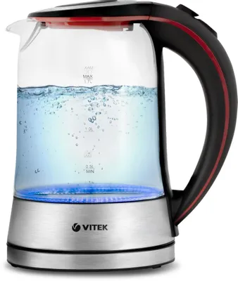 Чайник электрический Vitek VT-7009, 1.7л, стекло