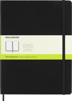 Блокнот Moleskine Classic,  192стр,  без разлиновки,  твердая обложка,  черный [qp092]