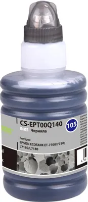 Чернила Cactus CS-EPT00Q140 105BK C13T00Q140, для Epson, 140мл, черный пигментный