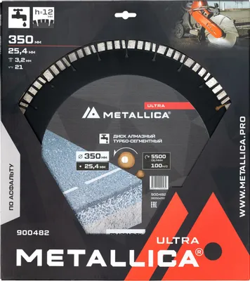 Алмазный диск METALLICA 900482,  по бетону, камню,  350мм,  25.4мм