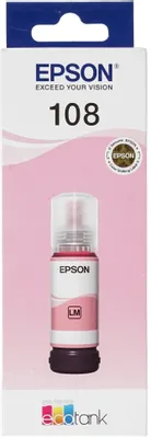 Чернила Epson 108 C13T09C64A, для Epson, 70мл, светло-пурпурный