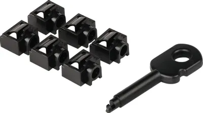Блокиратор Lanmaster (LAN-SEC45-PL-SET-BK) (упак.:6шт)