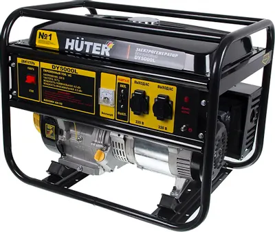 Бензиновый генератор Huter DY5000L, 220/12 В, 4.5кВт [64/1/5]