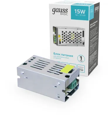 Блок питания GAUSS Basic для светодиодных лент [bt500]