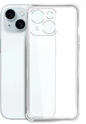 Чехол (клип-кейс) BORASCO Bumper Case, для Apple iPhone 15 Plus, противоударный, прозрачный [72406]