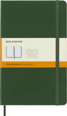 Блокнот Moleskine Classic,  240стр,  в линейку,  твердая обложка,  зеленый [qp060k15]