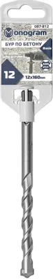 Бур MONOGRAM 087-812,  по бетону/кирпичу/камню,  12мм,  SDS-PLUS,  1шт