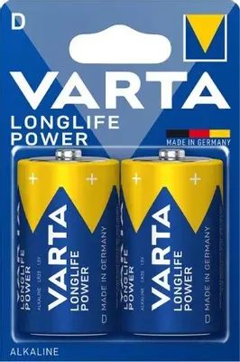 D Батарейка VARTA Longlife power LR20 BL2 Alkaline,  2 шт.